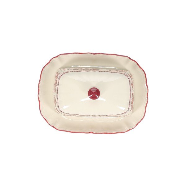 Untieră burgundy/fildeș din porțelan Cyril – S|P Collection-image-4