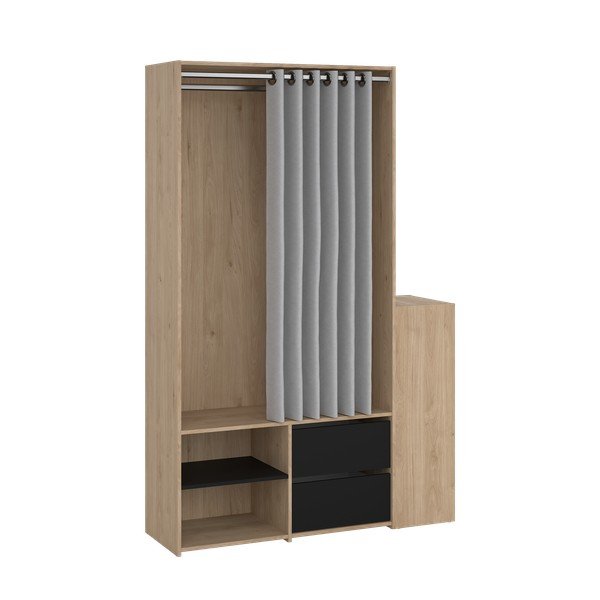 Set pentru hol negru/cu  aspect de lemn de stejar Kit – Tvilum-image-4