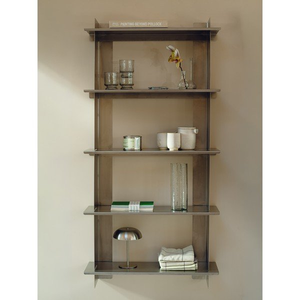 Raft argintiu etajat din oțel inoxidabil 70 cm Tivo Shelving Unit - 5-tier – noo.ma-image-1