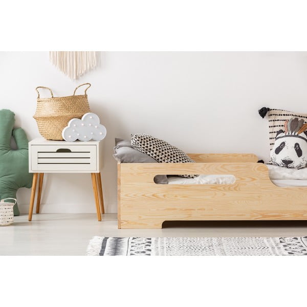 Pat pentru copii din lemn de pin 80x200 cm Box 2 - Adeko-image-2