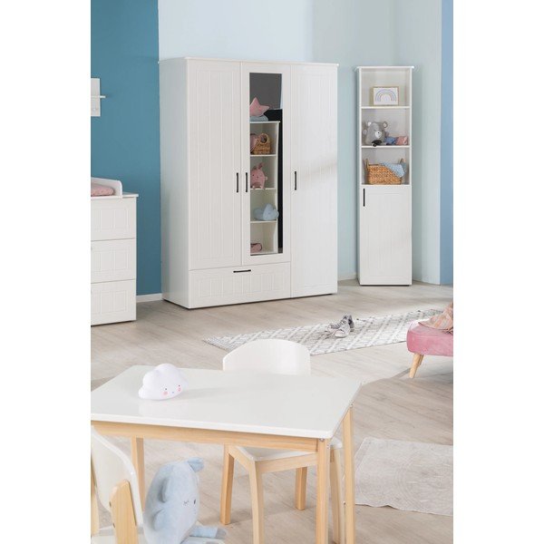 Șifonier pentru copii  alb cu oglindă 139x190 cm Sylt – Roba-image-4