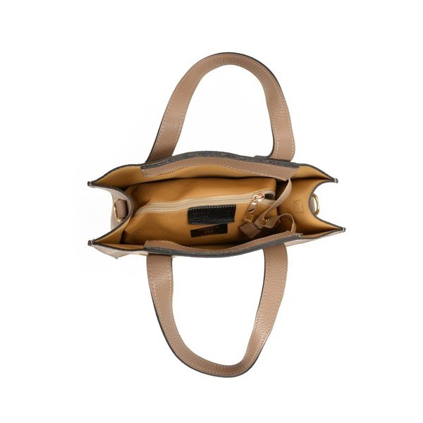 Geantă din piele Roberta M Murzo, taupe-image-1