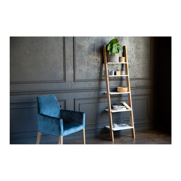 Raft în formă de scară Ragaba ASHME, lățime 45 cm, alb-image-1