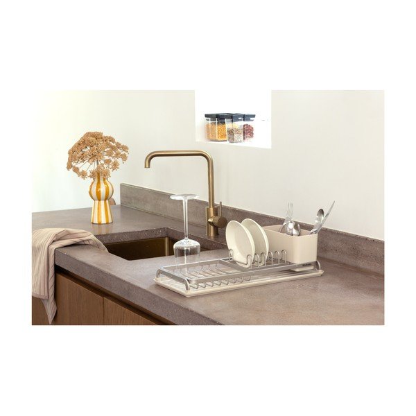 Scurgător de vase bej din metal 46x20 cm – Brabantia-image-1