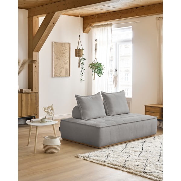 Canapea gri deschis cu tapițerie din chenille 175 cm Elisa – Bobochic Paris-image-1