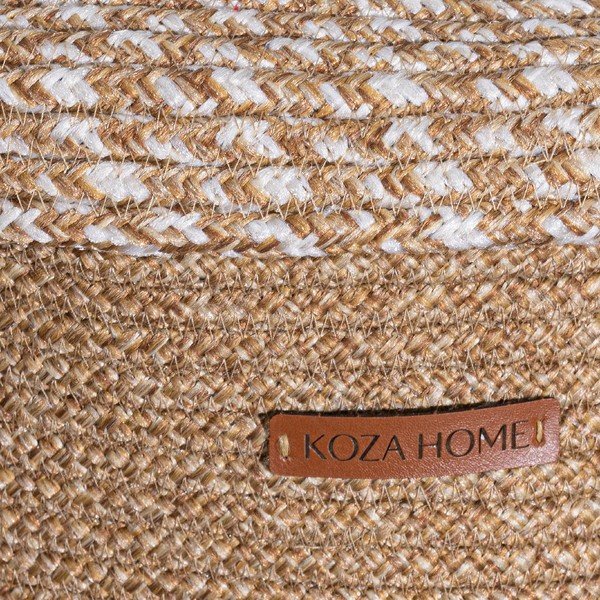 Cutie de depozitare bej din material textil cu capac 36x45x50 cm – Mioli Decor-image-3