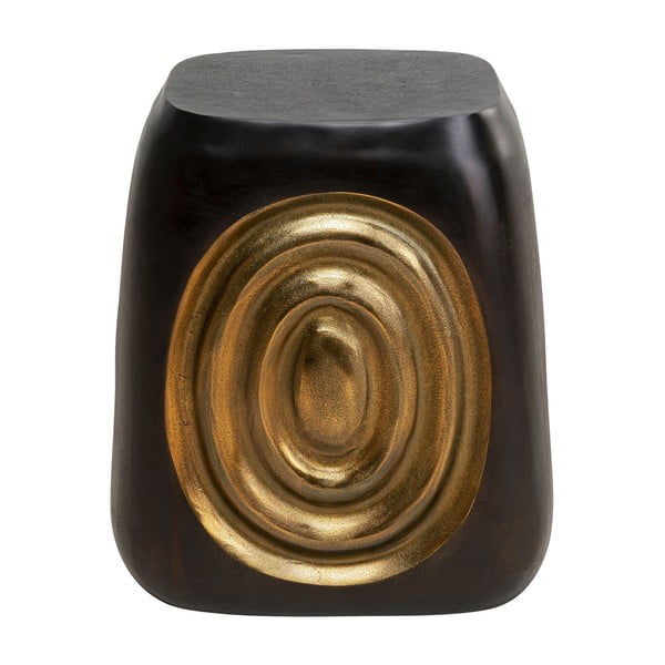 Taburet negru-auriu Drum Circle – Kare Design