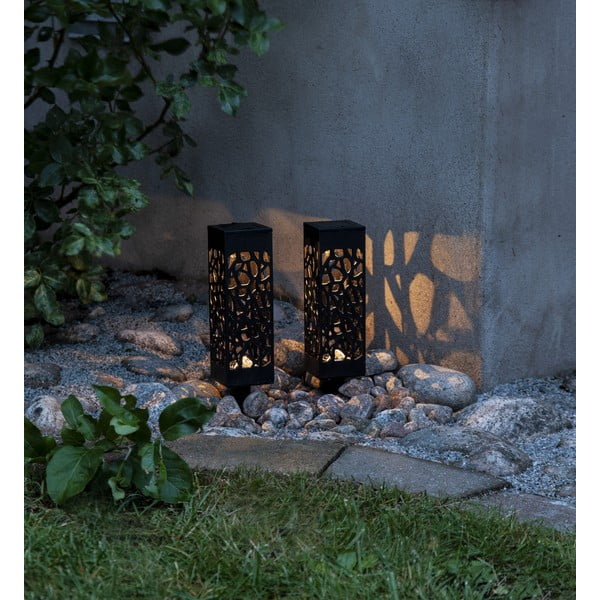 Set de 2 lumini solare cu LED-uri pentru exterior Star Trading Izola, înălțime 18 cm-image-3