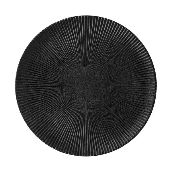 Farfurie din gresie ceramică Bloomingville Neri, ø 29 cm, negru