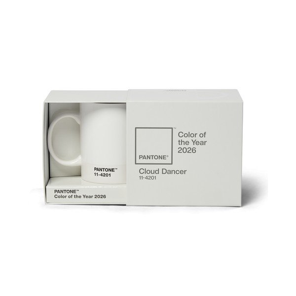 Cană ceramică albă 375 ml Cloud Dancer - Pantone-image-3