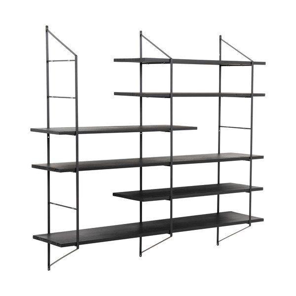 Raft negru etajat din lemn de paulownia 120 cm Belfast – Actona-image-2