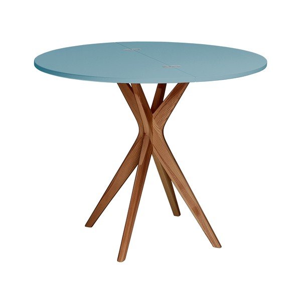 Masă de dining rotundă extensibilă 45x90 cm Jubi – Ragaba-image-2