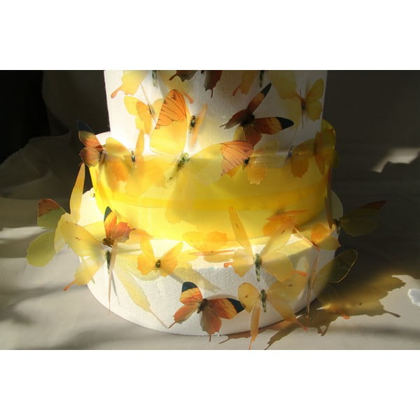 Set 18 autocolante cu efect 3D Ambiance Butterflies Yellow-image-3