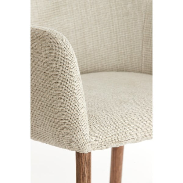 Set de scaune de sufragerie bej cu cotiere 2 buc. tapițat Blaine – Light & Living-image-1