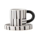 Ceașcă alb-negru din gresie 300 ml Frankie – Bloomingville