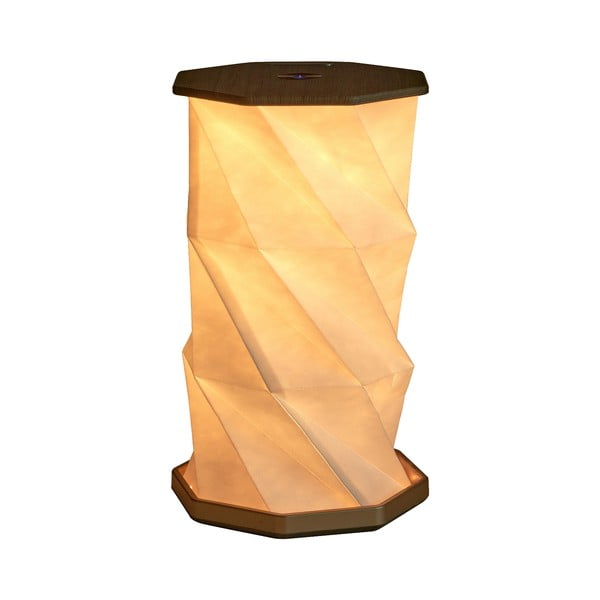 Veioză maro LED (înălțime 18 cm) Twist Hexagon – Gingko