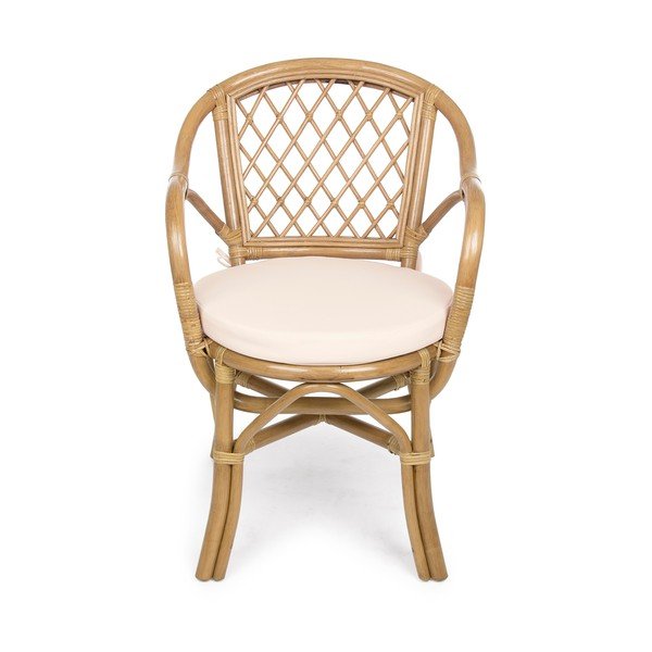 Scaun de grădină în culoare naturală din lemn masiv/din ratan Athina – Bizzotto-image-2