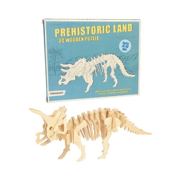 Puzzle 3D din lemn s Rex London Triceratops