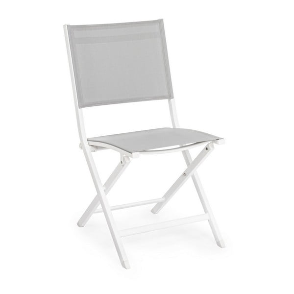 Scaun de grădină alb din metal Elin   – Bizzotto