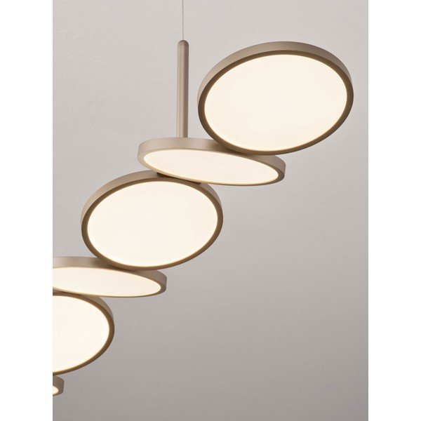 Lustră auriu mat LED cu intensitate reglabilă din aluminiu Vea – Nova Luce-image-3