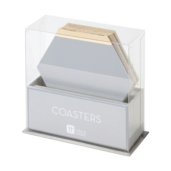 Set 12 suporturi pentru pahare Talking Tables Metalic-image-1