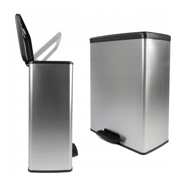 Coș de gunoi din plastic cu pedală 65 l Rectangular - Curver-image-2