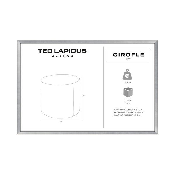 Puf Ted Lapidus Maison Girofle, negru -image-3