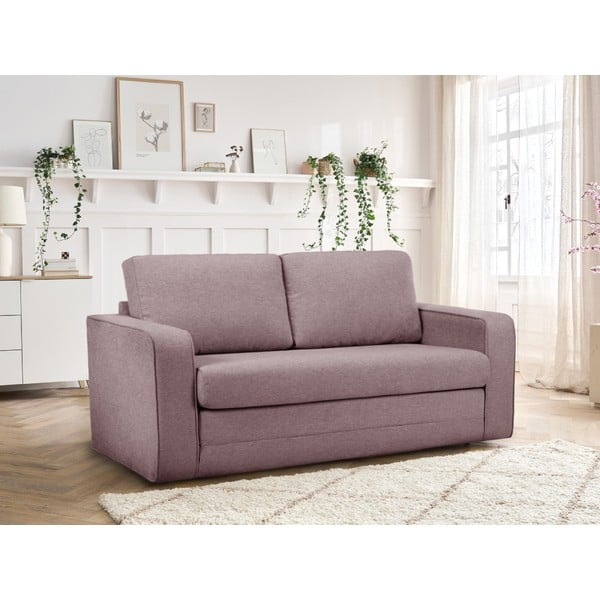 Canapea roz-deschis extensibilă 160 cm Come – Bobochic Paris-image-1