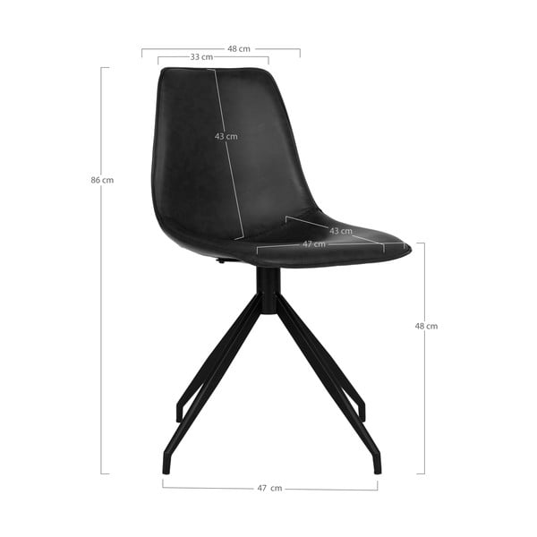 Scaune de dining gri 2 buc. Monaco – House Nordic-image-4