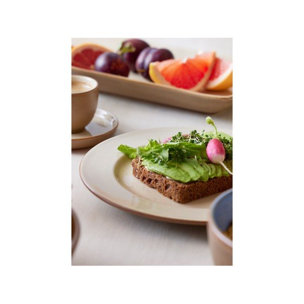 Farfurie bej pentru desert  din gresie ø 22 cm – Bitz-image-2