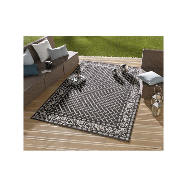 Covor adecvat pentru exterior NORTHRUGS Royal 160 x 230 cm, negru - crem-image-4