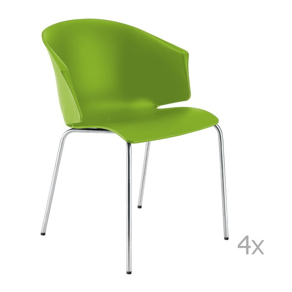Set 4 scaune Pedrali Grace, verde