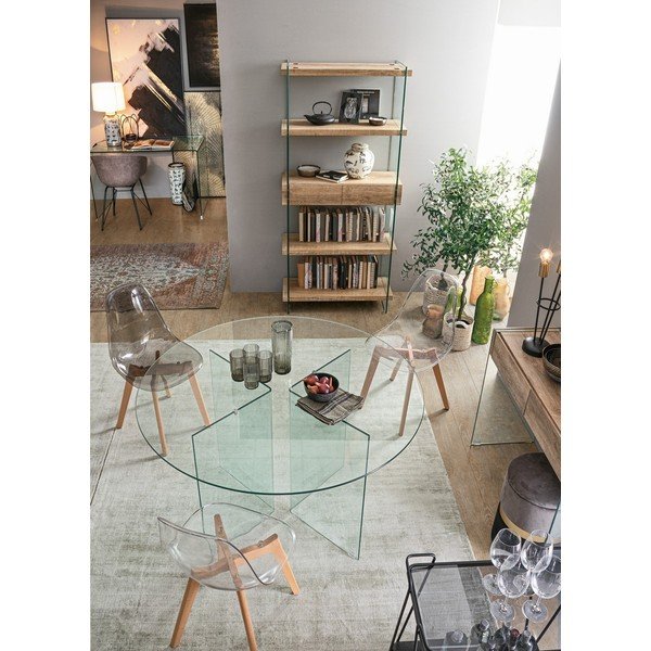 Masă de dining rotundă din sticlă ø 130 cm Iride – Bizzotto-image-2