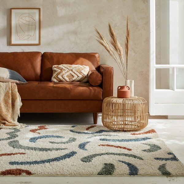 Covor crem 80x150 cm Squiggle – Flair Rugs-image-1
