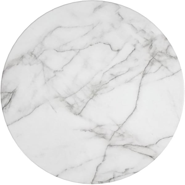 Măsuță de cafea albă-aurie, rotundă, cu aspect de marmură ø 79 cm Gwyneth – CosmoLiving by Cosmopolitan-image-2