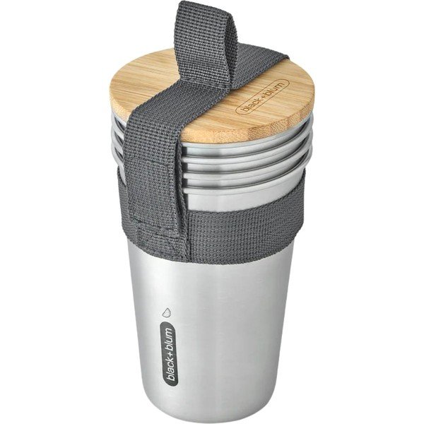 Cană de voiaj argintie din oțel inoxidabil 500 ml – Black + Blum