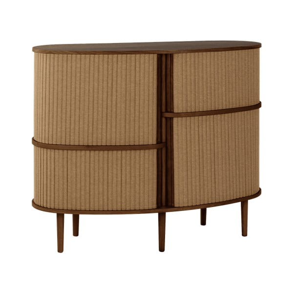 Dulap maro-maro deschis cu aspect de lemn de stejar cu ușă glisantă 120x100x50 cm Audacious – UMAGE-image-2