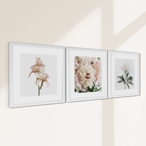 Tablouri cu ramă 3 buc. imprimate 30x30 cm Posy – Styler-image-3