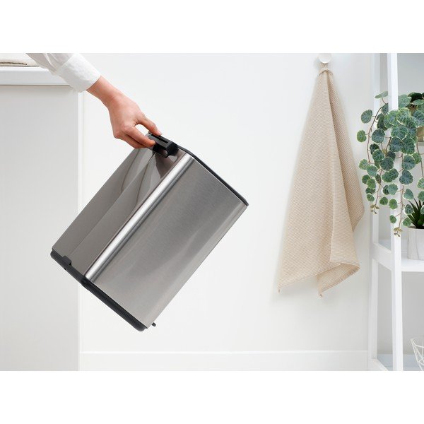 Coș de gunoi argintiu mat cu pedală din oțel 12 l Bo – Brabantia-image-2