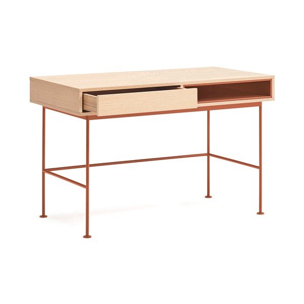 Birou cu blat cu aspect de lemn de stejar 60x120 cm Yoko – Teulat-image-3