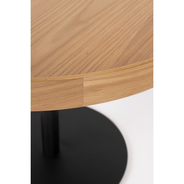 Măsuță de cafea în culoare naturală rotundă cu blat cu aspect de lemn de stejar ø 56 cm Yuri M – White Label-image-3