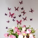 Set 18 autocolante cu efect 3D Ambiance Butterflies, roz