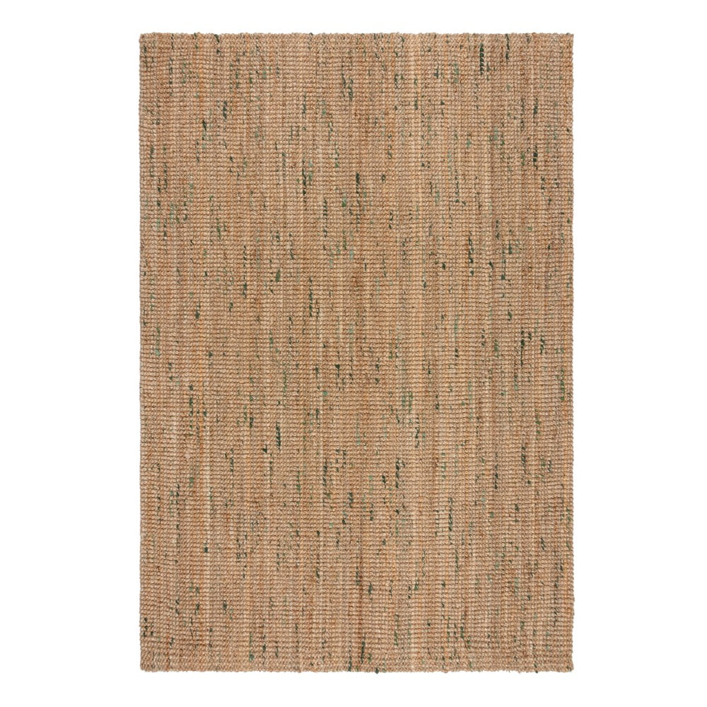 Covor verde/în culoare naturală reversibil/țesut manual din iută 120x170 cm Jute Boucle Green – Flair Rugs
