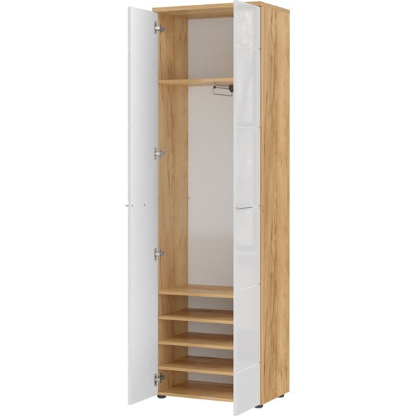 Șifonier alb / cu aspect de lemn de stejar 60x198 cm Aledo – Germania-image-3