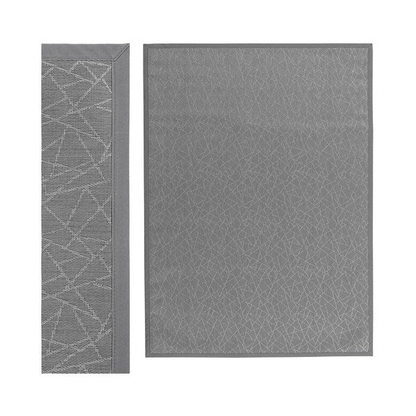Covor gri deschis din PVC 180x250 cm Geo Silver – Casa Selección-image-1
