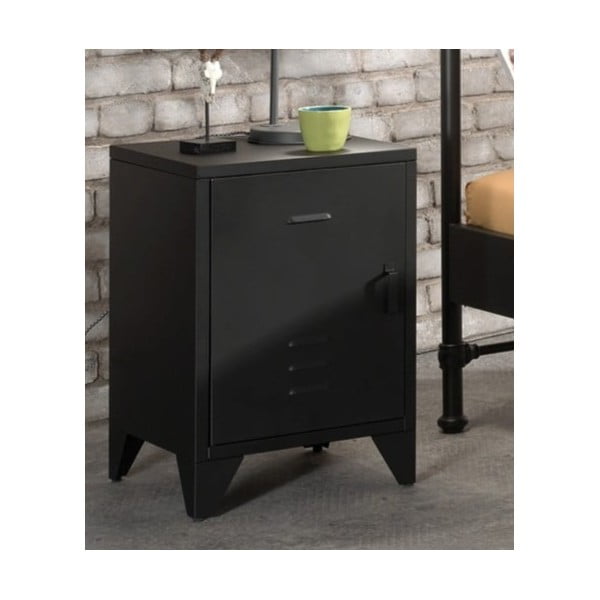 Noptieră de copii neagră din metal BRONXX – Vipack-image-1