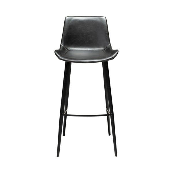 Scaun bar din piele ecologică DAN–FORM Denmark Hype, înălțime 102 cm, negru-image-2
