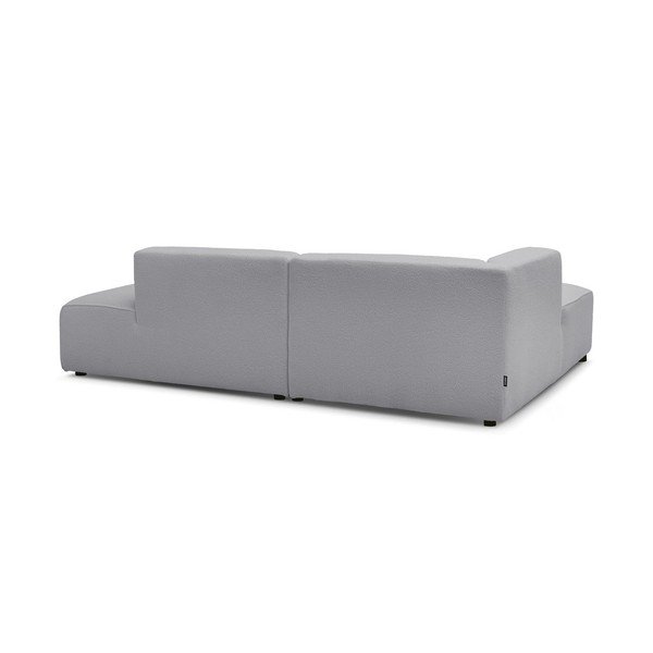 Colțar modular gri deschis cu tapițerie din țesătură bouclé (cu colț pe partea stângă/în formă de ”L”) Megeve – Bobochic Paris-image-4
