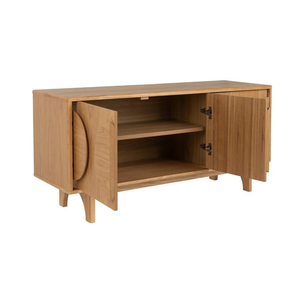 Comodă în culoare naturală joasă cu aspect de lemn de stejar 120x58 cm Groove – Zuiver-image-3