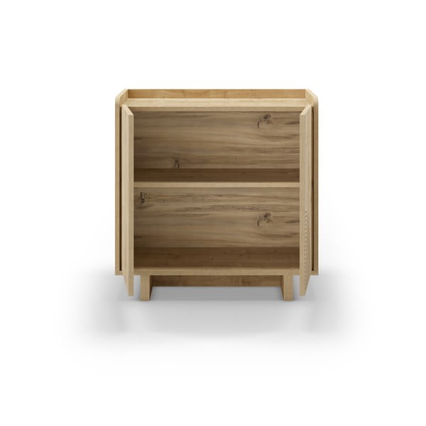 Dulap în culoare naturală cu aspect de lemn de stejar 80x80x40 cm Daira – Marckeric-image-4